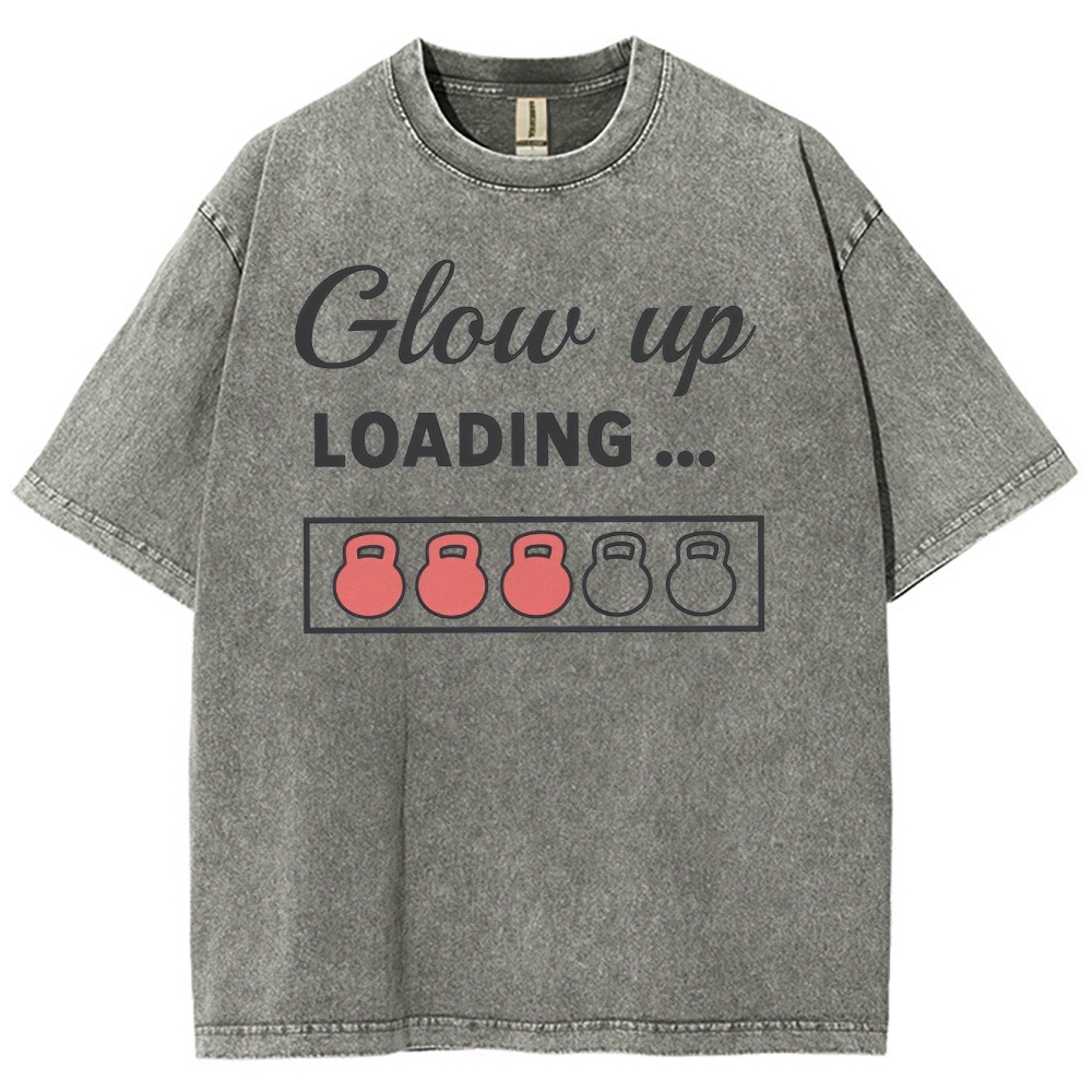 Glowing Up Vintage Snowflake Washed T-Shirt Customscool