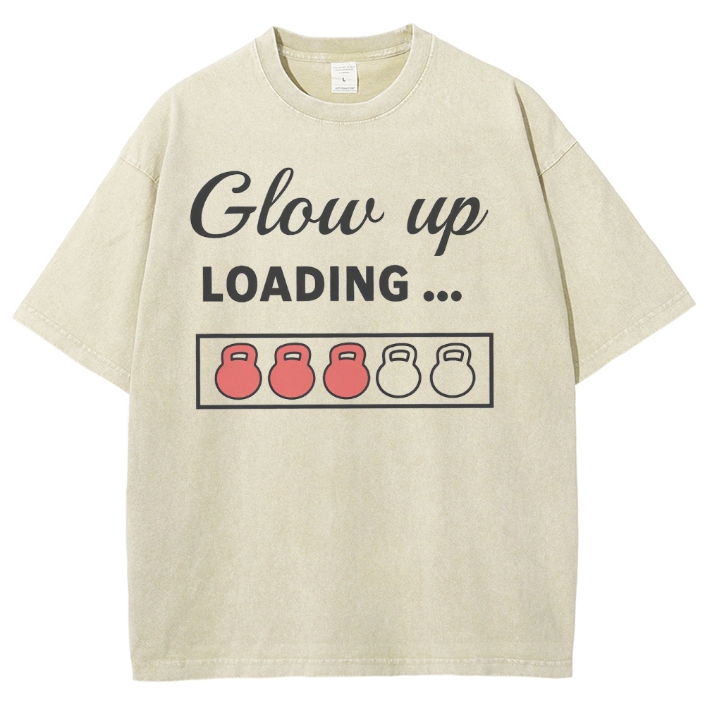 Glowing Up Vintage Snowflake Washed T-Shirt Customscool
