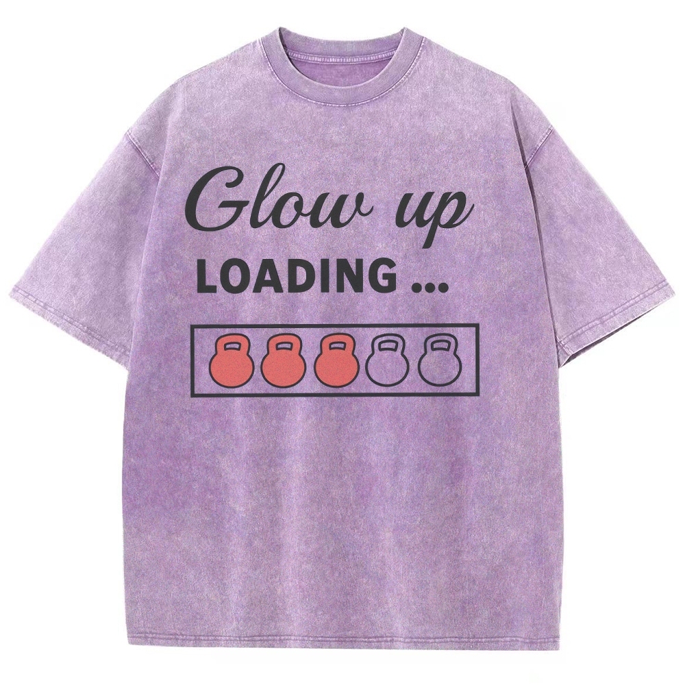 Glowing Up Vintage Snowflake Washed T-Shirt Customscool