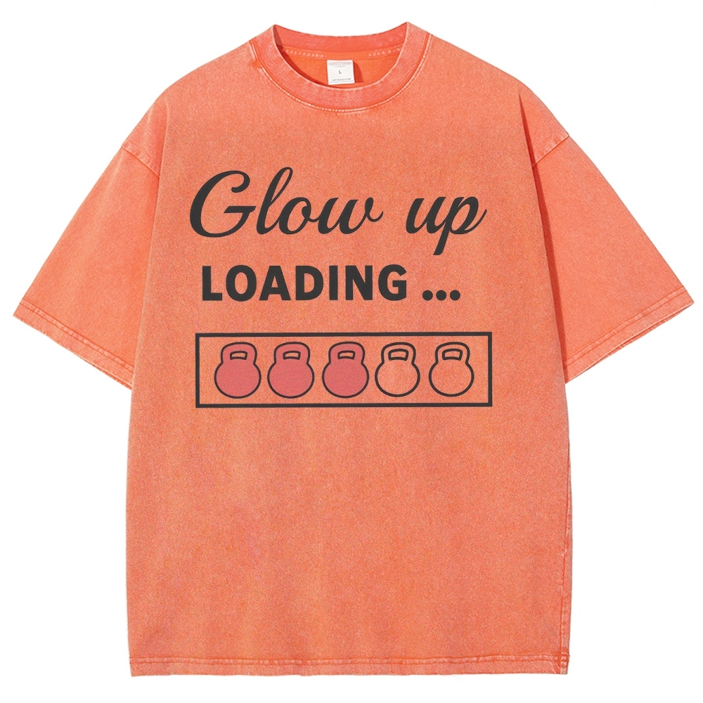 Glowing Up Vintage Snowflake Washed T-Shirt Customscool