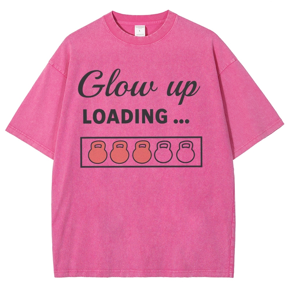 Glowing Up Vintage Snowflake Washed T-Shirt Customscool
