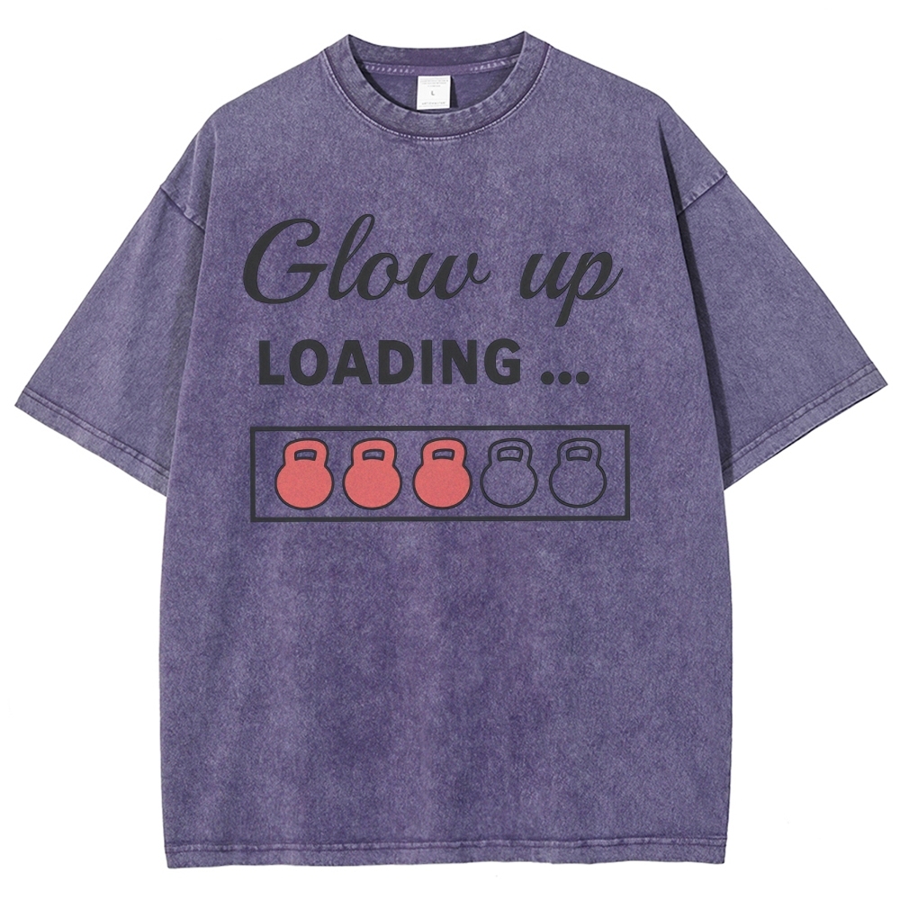 Glowing Up Vintage Snowflake Washed T-Shirt Customscool