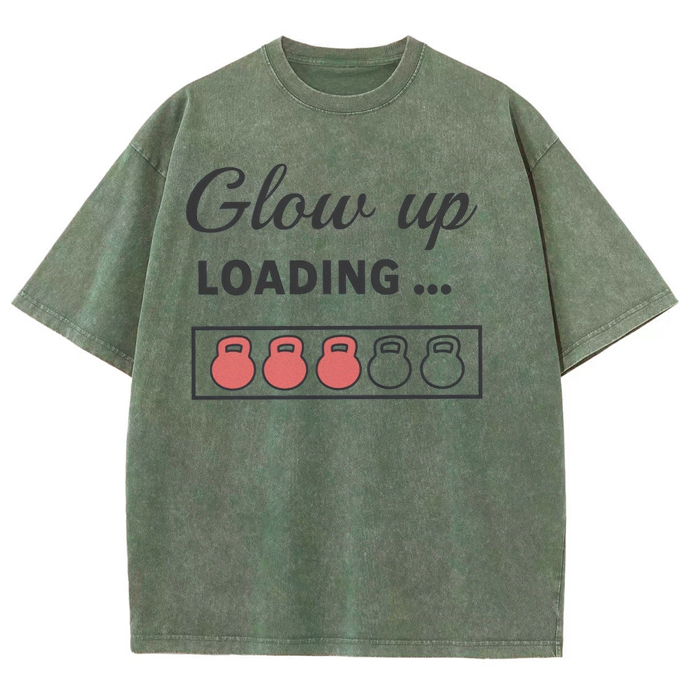 Glowing Up Vintage Snowflake Washed T-Shirt Customscool