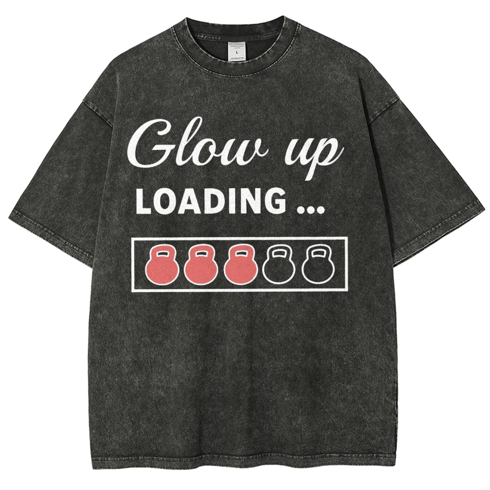 Glow Up Vintage Snowflake Washed T-Shirt Customscool