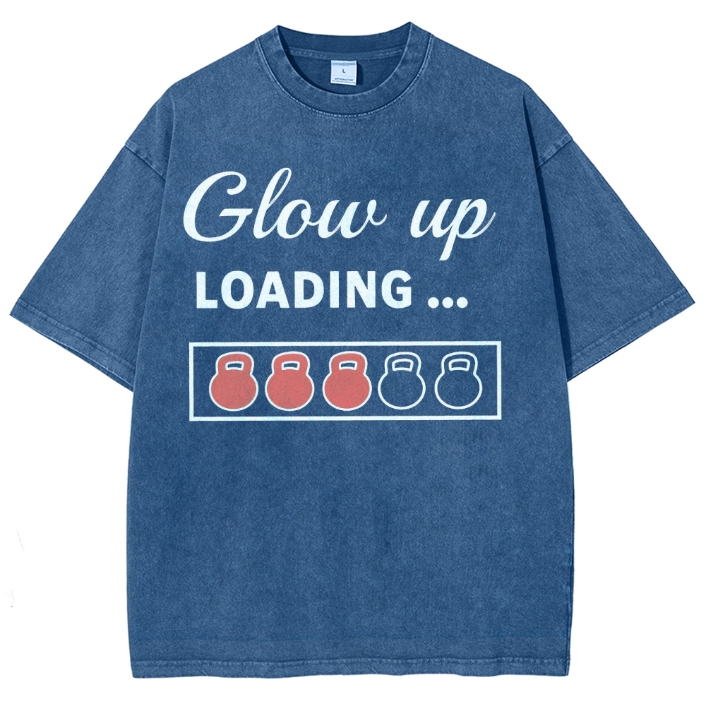 Glow Up Vintage Snowflake Washed T-Shirt Customscool