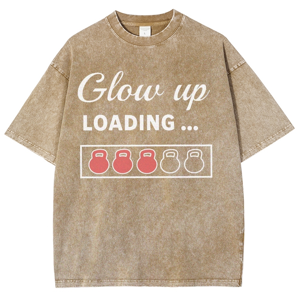 Glow Up Vintage Snowflake Washed T-Shirt Customscool