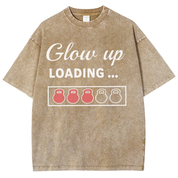 Glow Up Vintage Snowflake Washed T-Shirt Customscool
