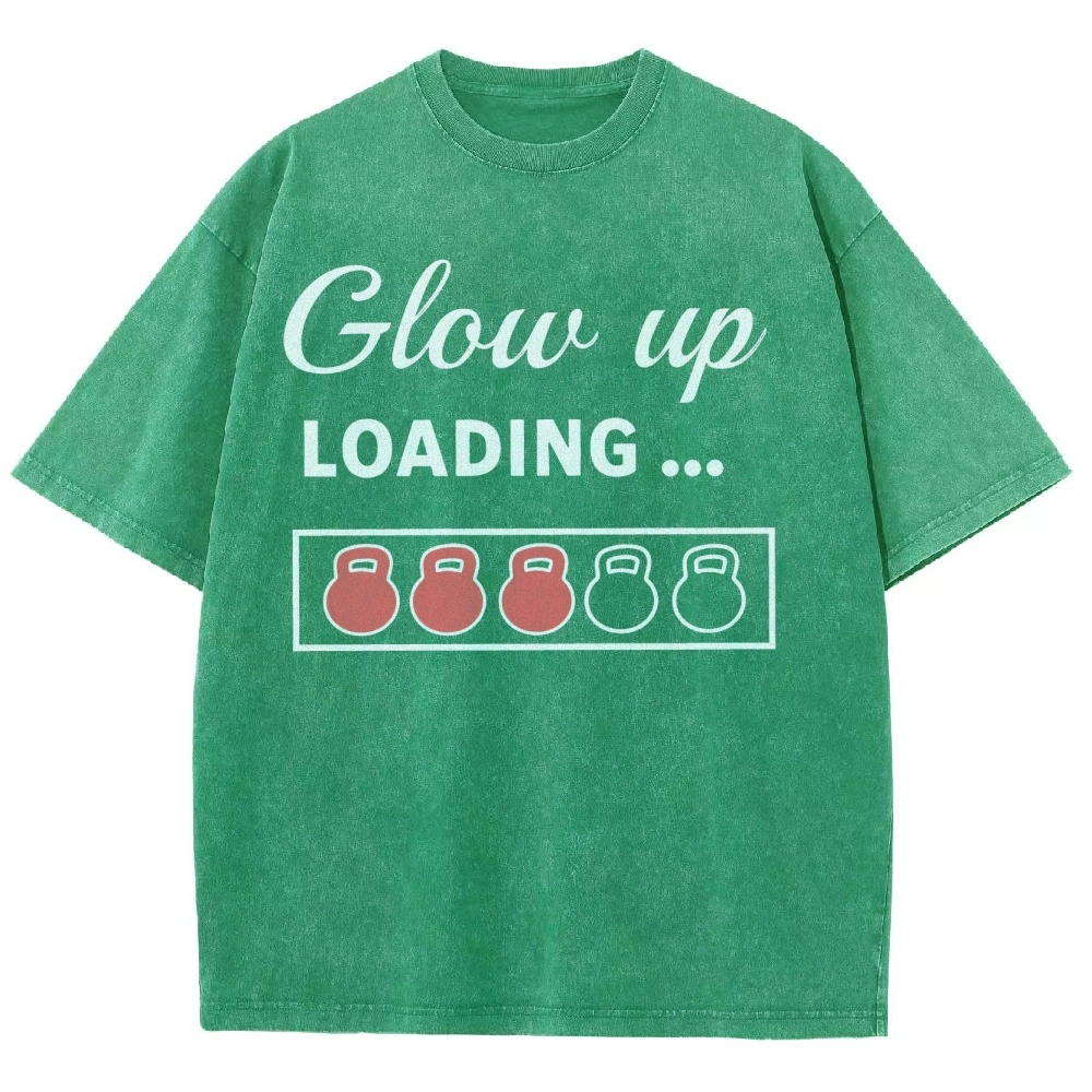 Glow Up Vintage Snowflake Washed T-Shirt Customscool