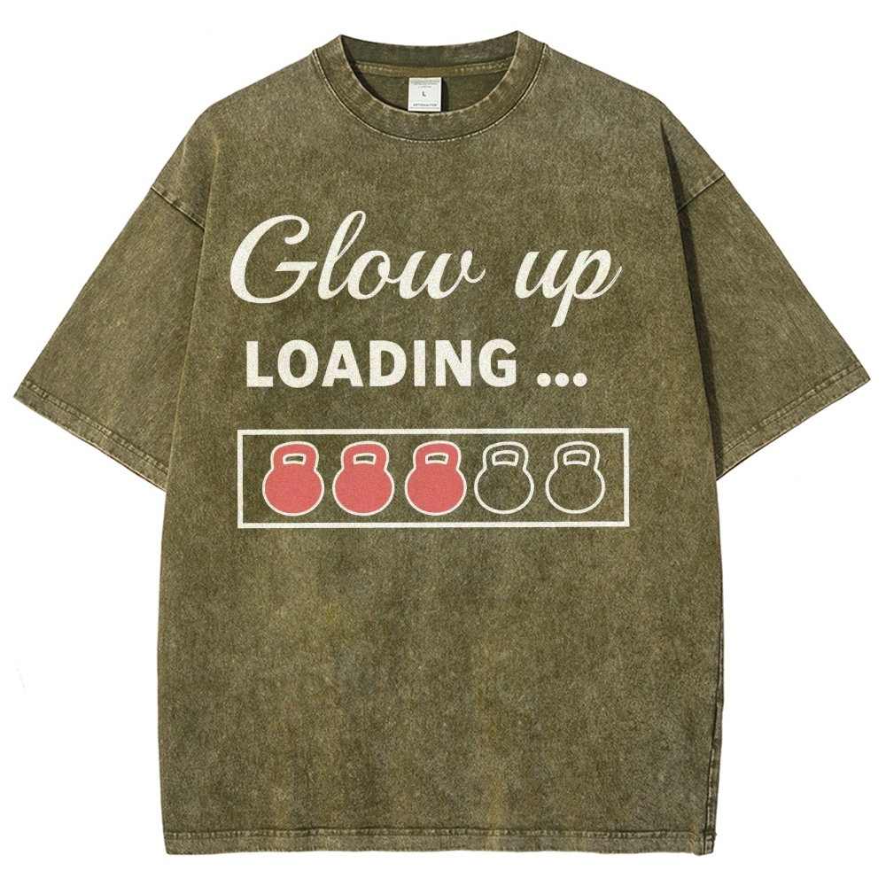 Glow Up Vintage Snowflake Washed T-Shirt Customscool