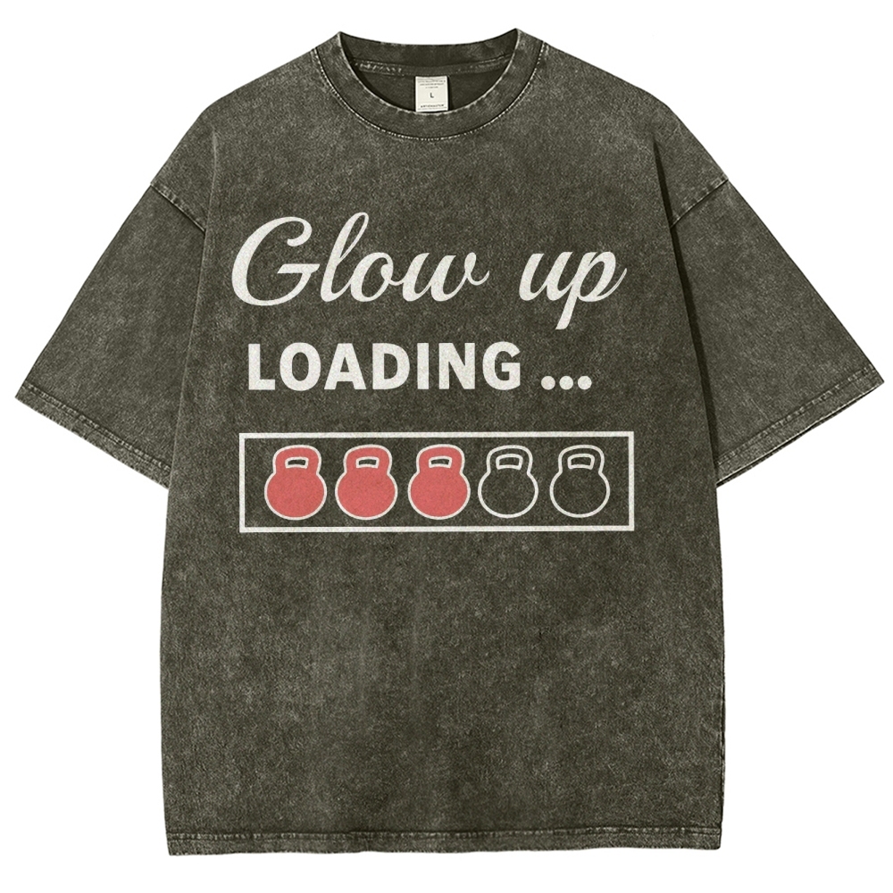 Glow Up Vintage Snowflake Washed T-Shirt Customscool