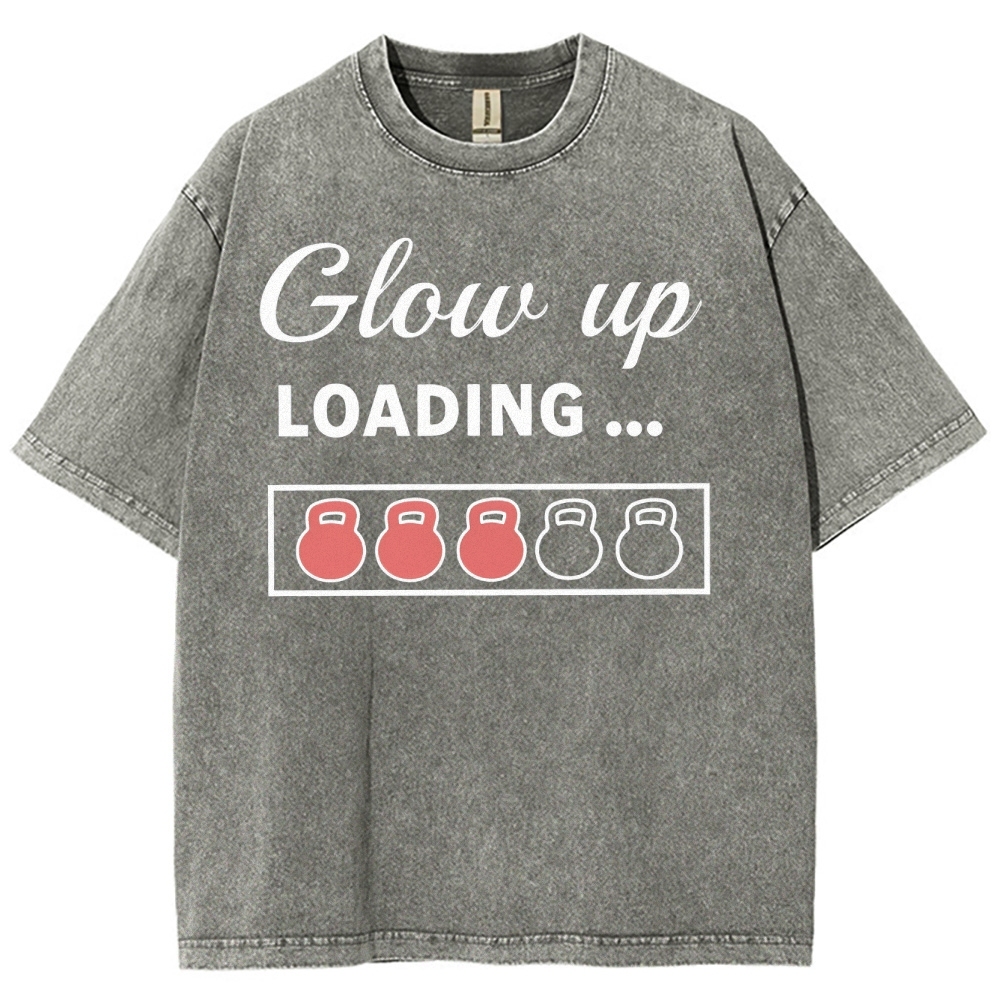 Glow Up Vintage Snowflake Washed T-Shirt Customscool
