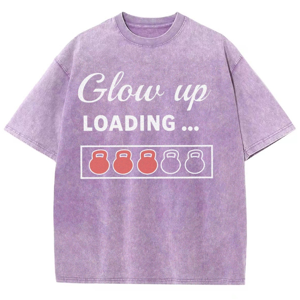 Glow Up Vintage Snowflake Washed T-Shirt Customscool