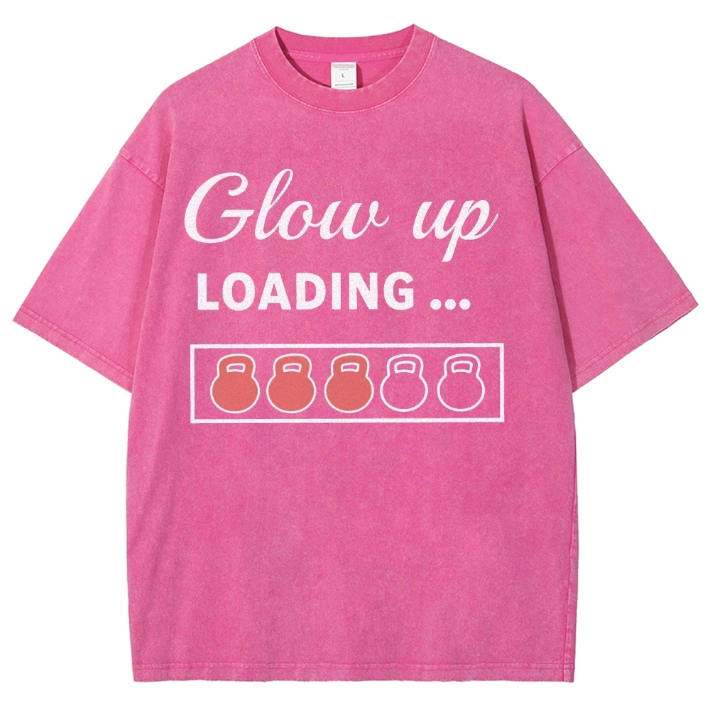 Glow Up Vintage Snowflake Washed T-Shirt Customscool