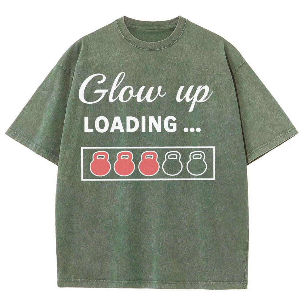 Glow Up Vintage Snowflake Washed T-Shirt Customscool