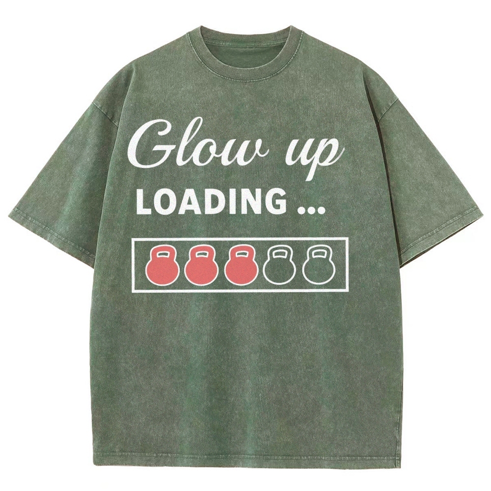 Glow Up Vintage Snowflake Washed T-Shirt Customscool