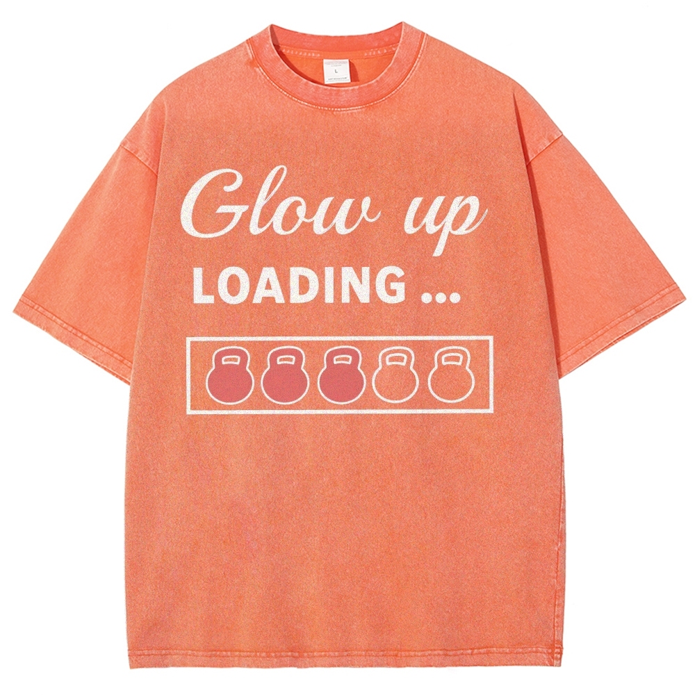 Glow Up Vintage Snowflake Washed T-Shirt Customscool