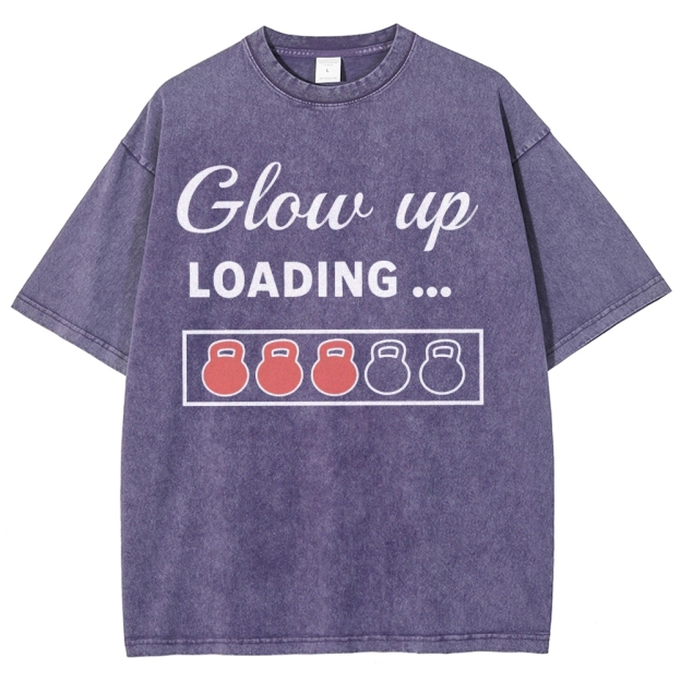 Glow Up Vintage Snowflake Washed T-Shirt Customscool