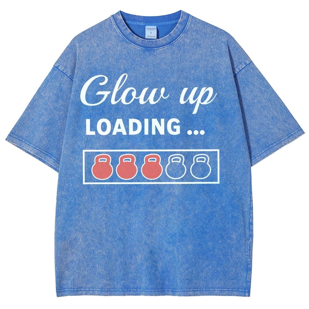 Glow Up Vintage Snowflake Washed T-Shirt Customscool