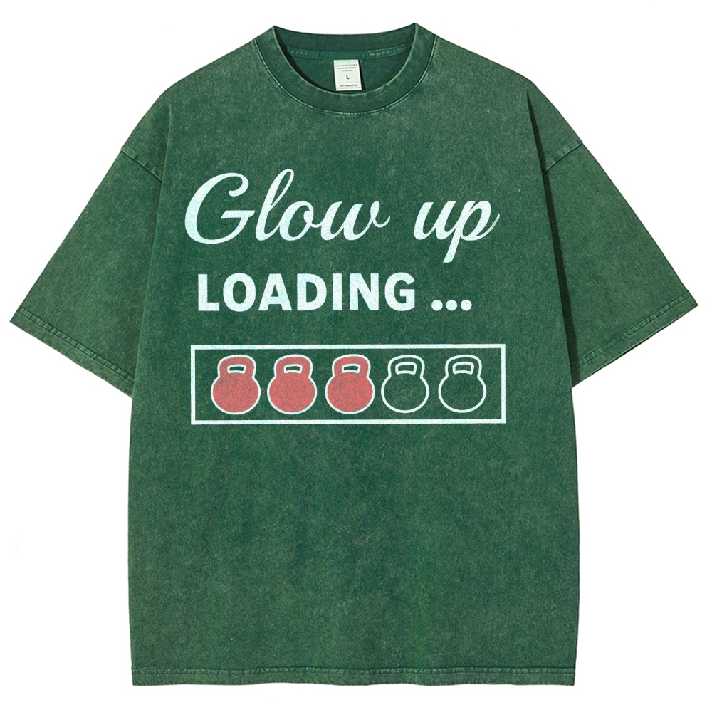 Glow Up Vintage Snowflake Washed T-Shirt Customscool