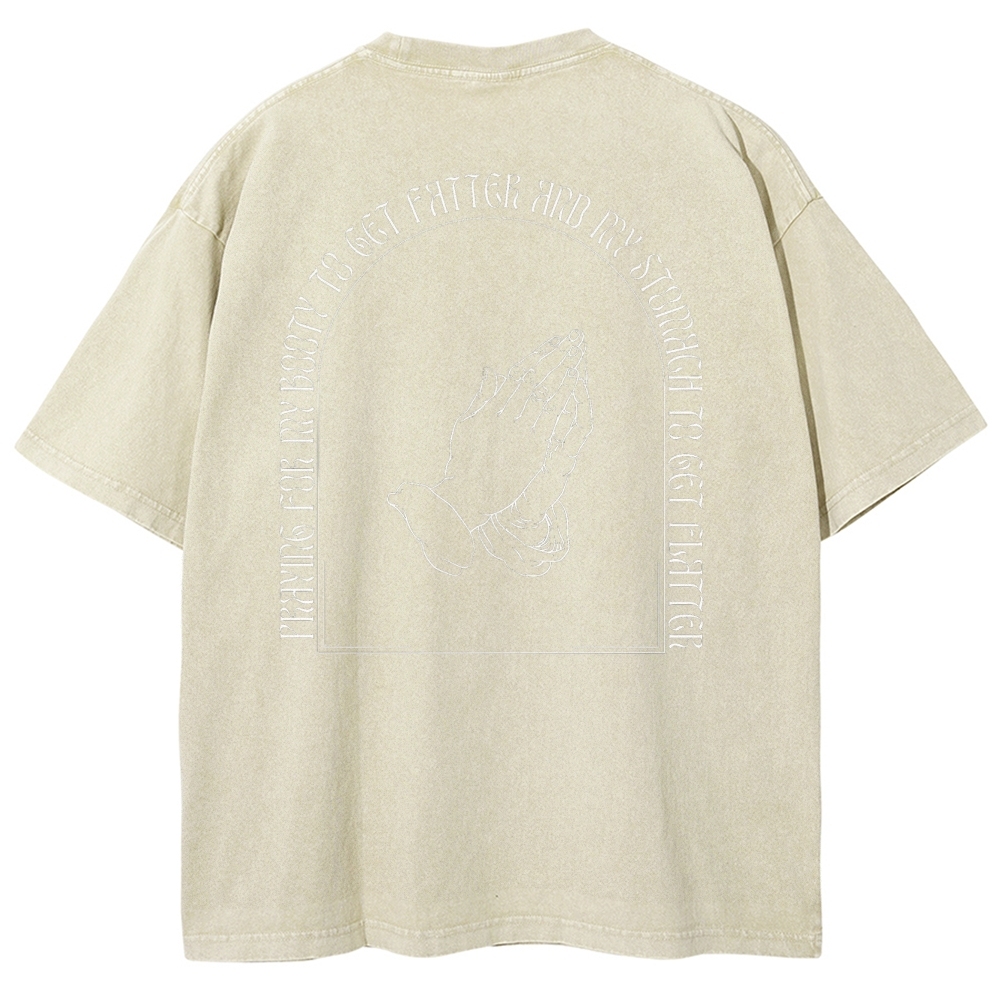 Praying For My Booty Vintage Snowflake Washed T-Shirt
