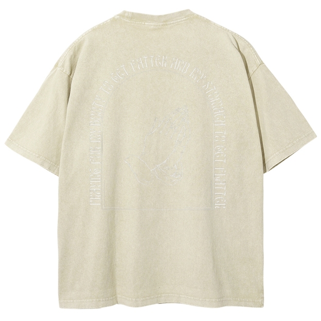 Praying For My Booty Vintage Snowflake Washed T-Shirt
