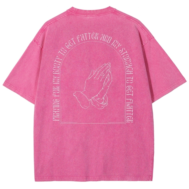 Praying For My Booty Vintage Snowflake Washed T-Shirt