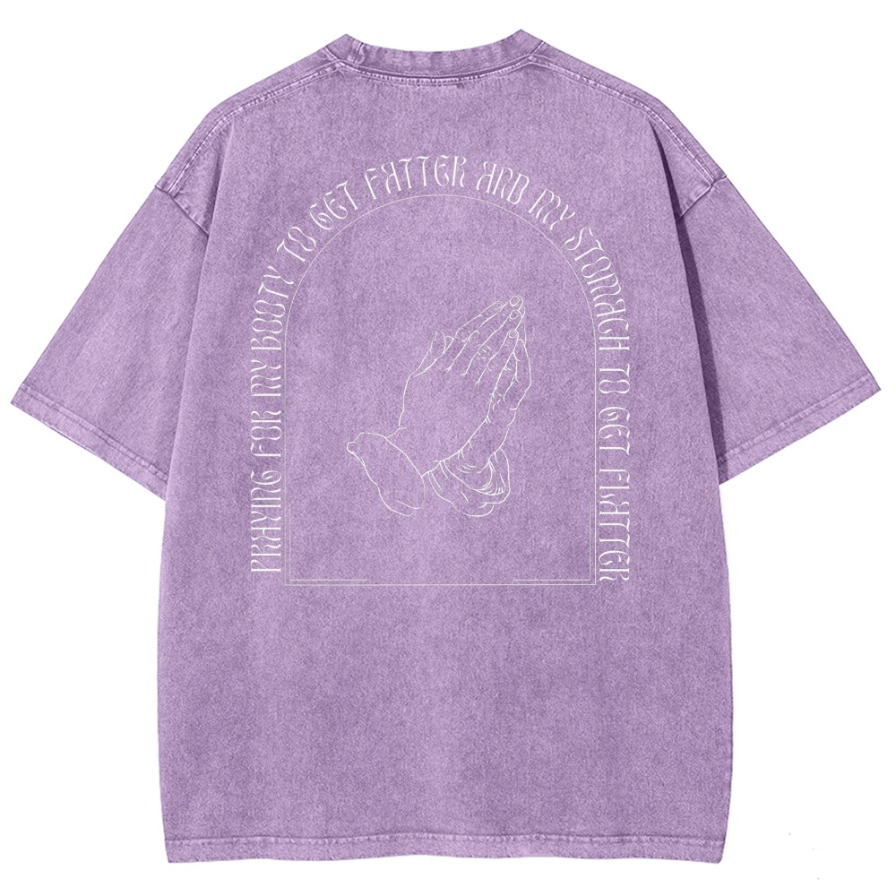 Praying For My Booty Vintage Snowflake Washed T-Shirt