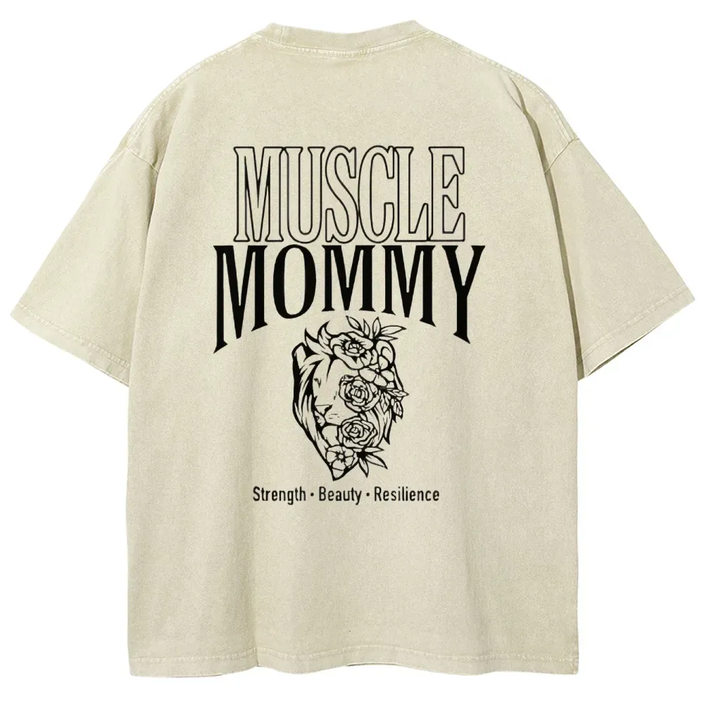 Muscle Mommy Vintage Snowflake Washed T-Shirt