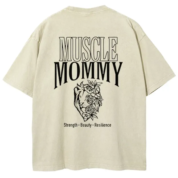 Muscle Mommy Vintage Snowflake Washed T-Shirt