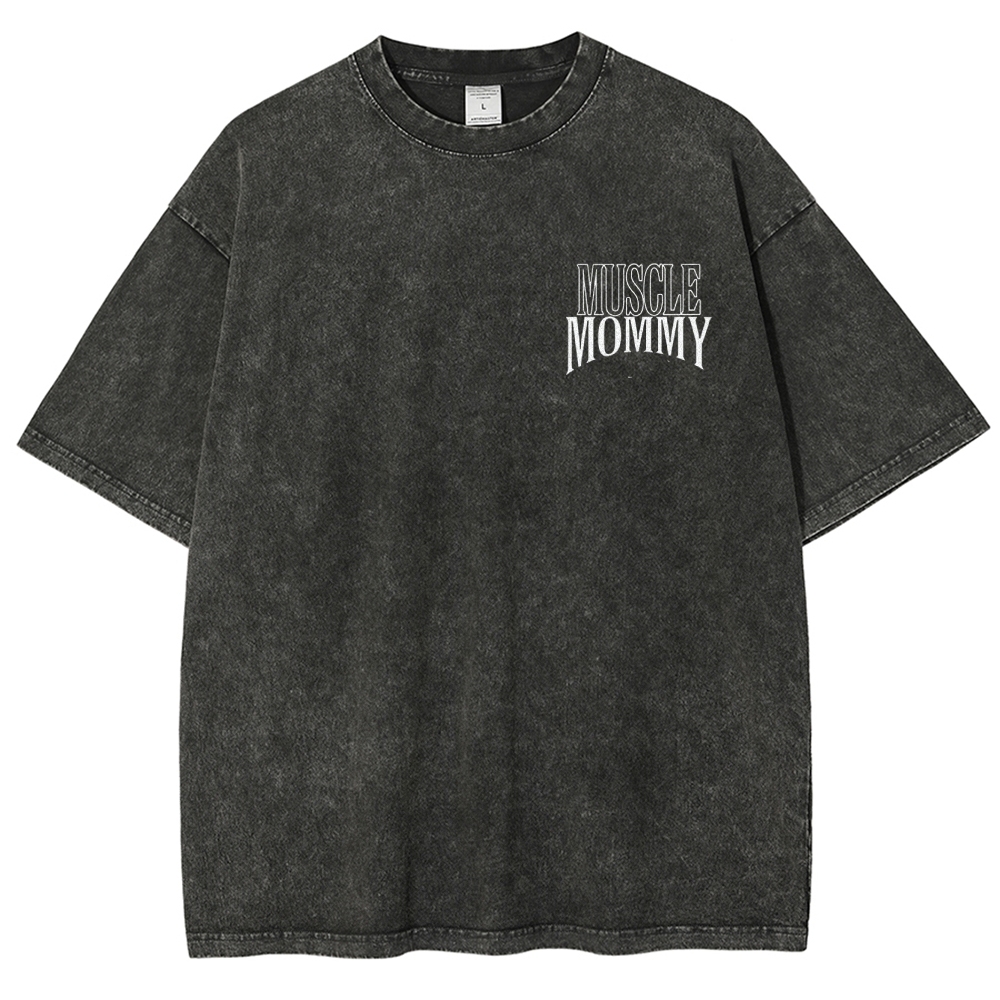Muscle Mommy Vintage Snowflake Washed T-Shirt