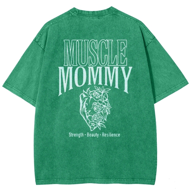 Muscle Mommy Vintage Snowflake Washed T-Shirt