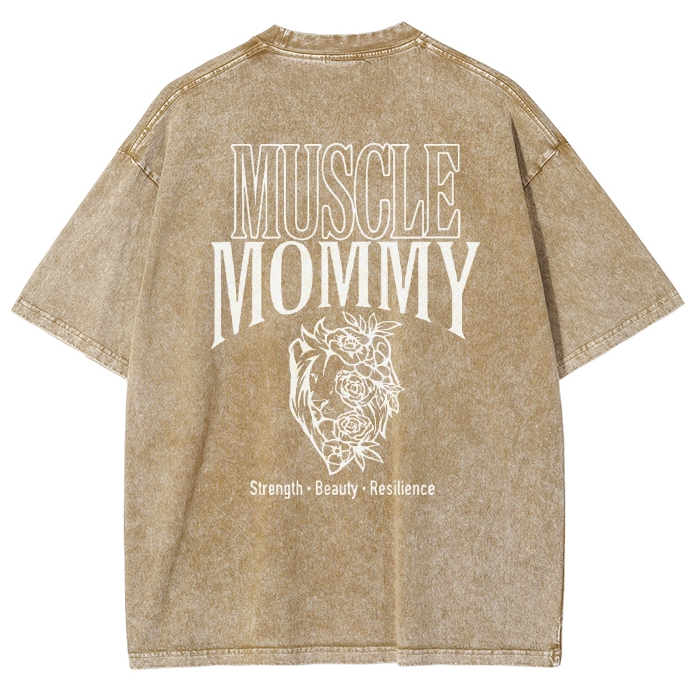 Muscle Mommy Vintage Snowflake Washed T-Shirt