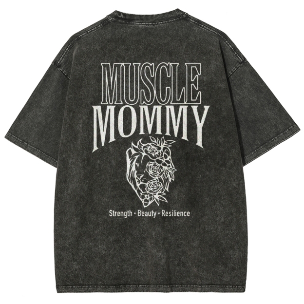 Muscle Mommy Vintage Snowflake Washed T-Shirt