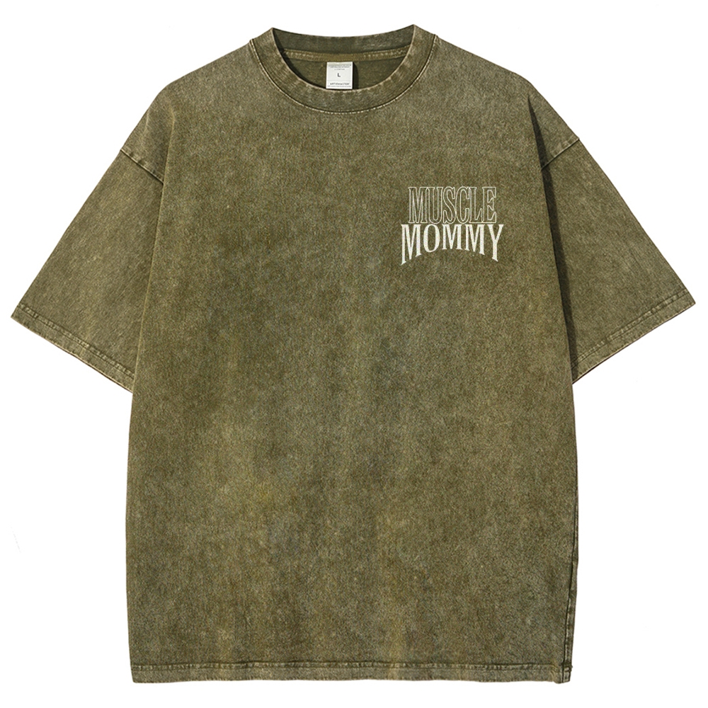 Muscle Mommy Vintage Snowflake Washed T-Shirt