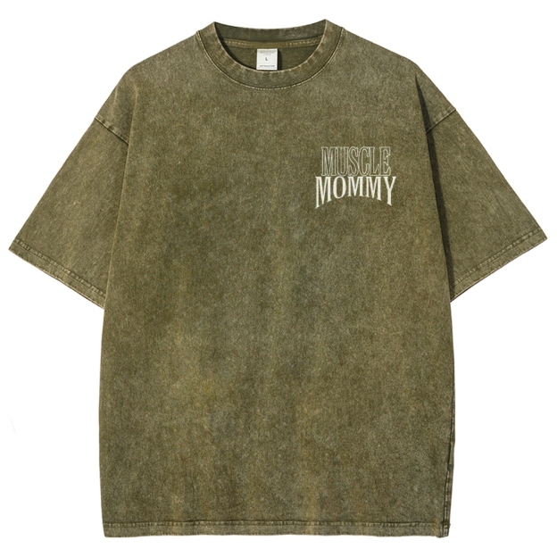 Muscle Mommy Vintage Snowflake Washed T-Shirt