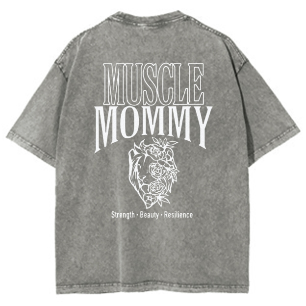 Muscle Mommy Vintage Snowflake Washed T-Shirt