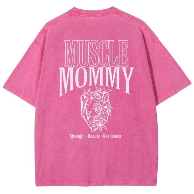 Muscle Mommy Vintage Snowflake Washed T-Shirt