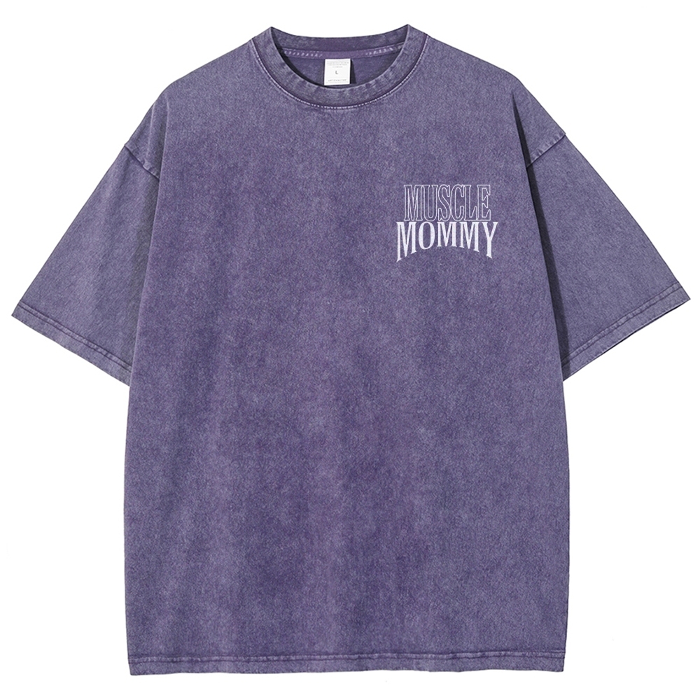 Muscle Mommy Vintage Snowflake Washed T-Shirt