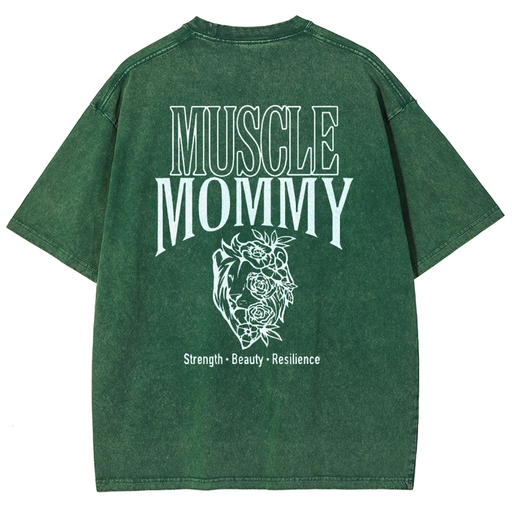 Muscle Mommy Vintage Snowflake Washed T-Shirt