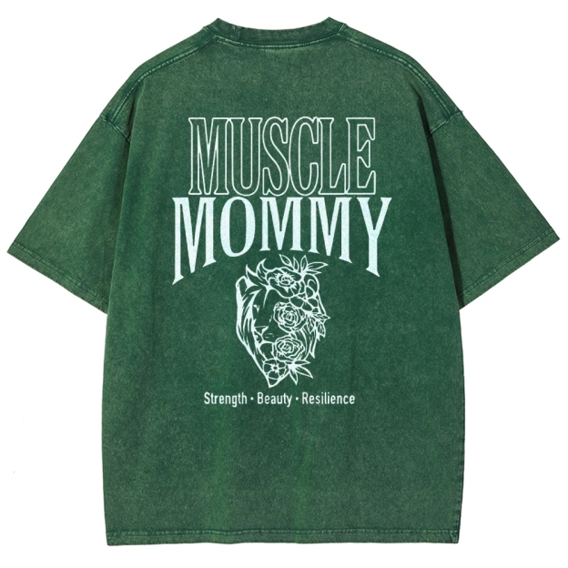Muscle Mommy Vintage Snowflake Washed T-Shirt
