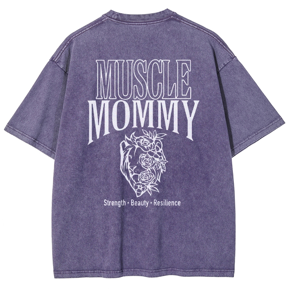 Muscle Mommy Vintage Snowflake Washed T-Shirt