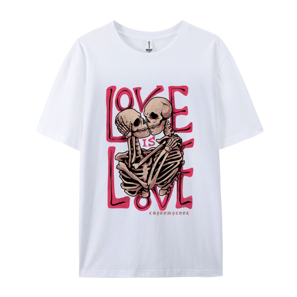 Love Skull Casual Short Sleeve T-Shirt