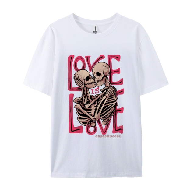 Love Skull Casual Short Sleeve T-Shirt