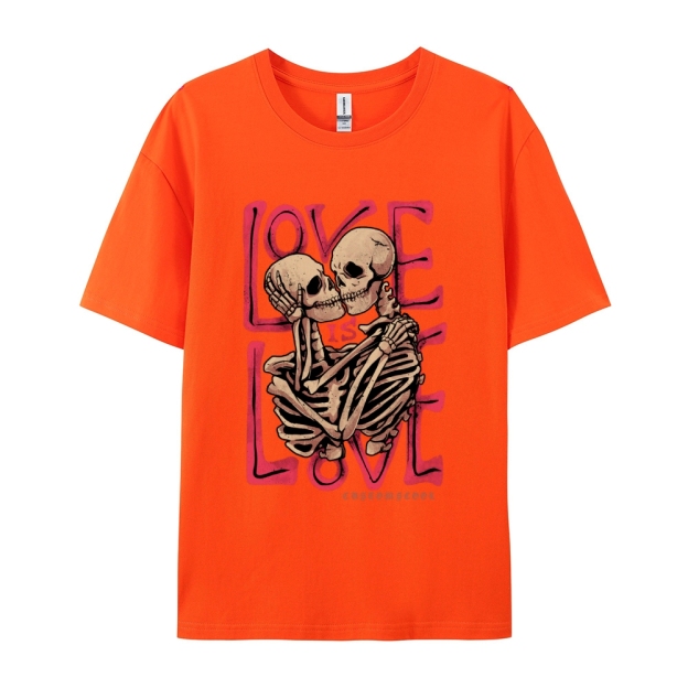 Love Skull Casual Short Sleeve T-Shirt
