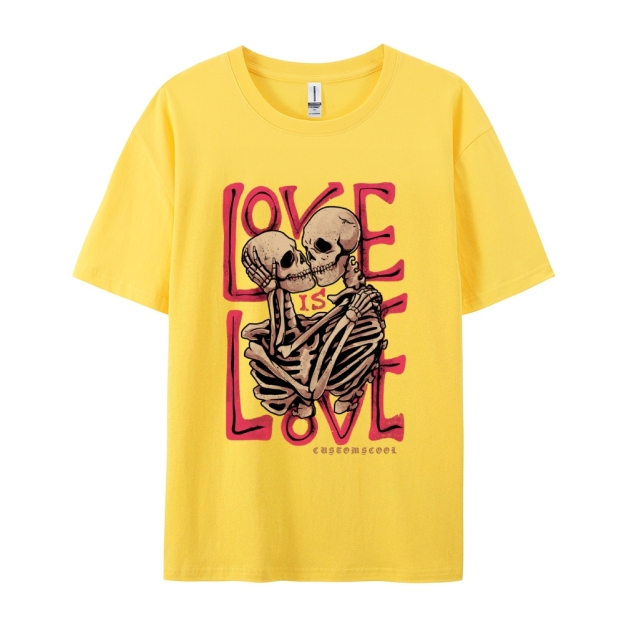 Love Skull Casual Short Sleeve T-Shirt