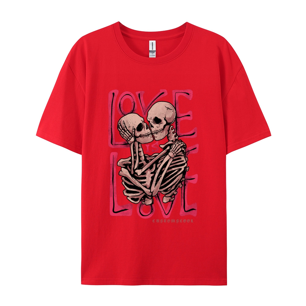 Love Skull Casual Short Sleeve T-Shirt