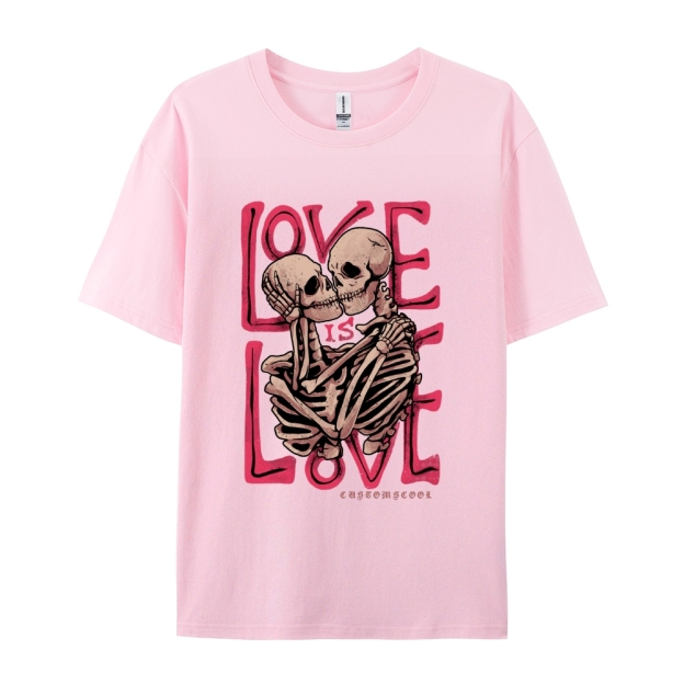 Love Skull Casual Short Sleeve T-Shirt