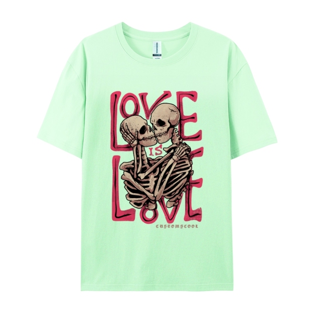 Love Skull Casual Short Sleeve T-Shirt