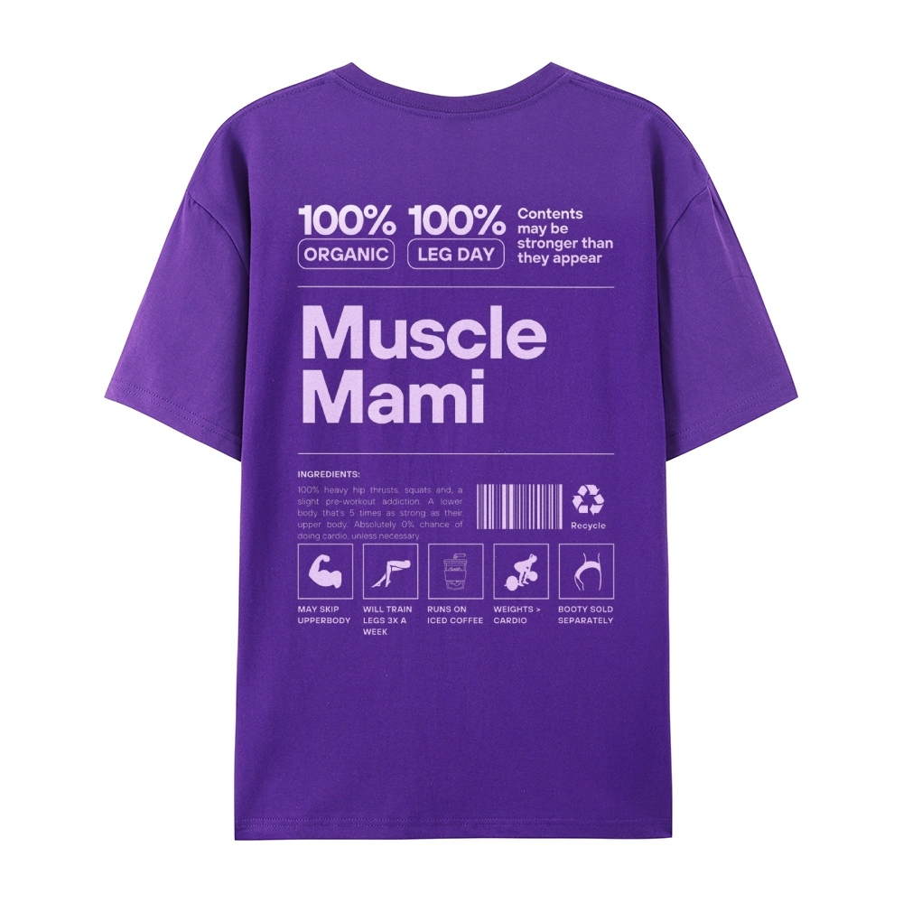 Muscle Mami Casual Short Sleeve T-Shirt