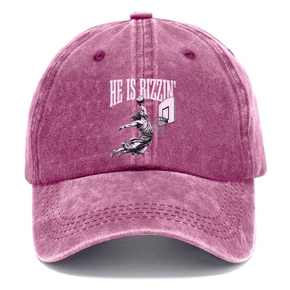 He Is Rezzin' Unisex Vintage Casual Washed Cap